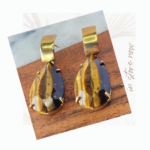 Tiger Eyes Stones Earrings