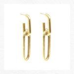 Golden Link Drop Earrings
