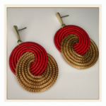 Golden Flame Capim Earrings
